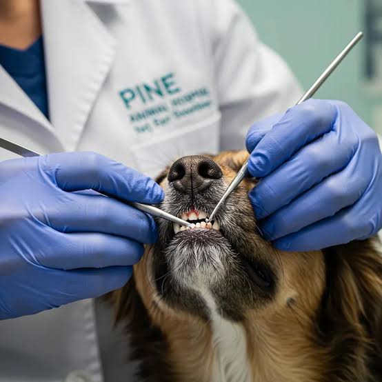does pet insurance cover dental - vet performing pet dental exam